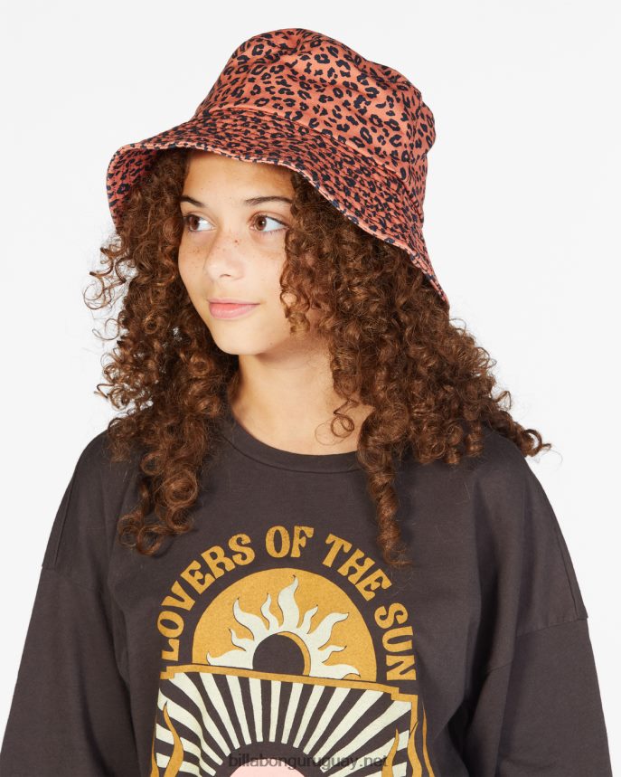 sombrero de cubo de la lista de deseos chicas apagado negro DR68442723 Billabong