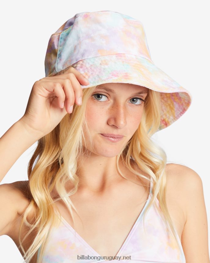 sombrero de cubo de la lista de deseos chicas rosa lavado DR68442725 Billabong