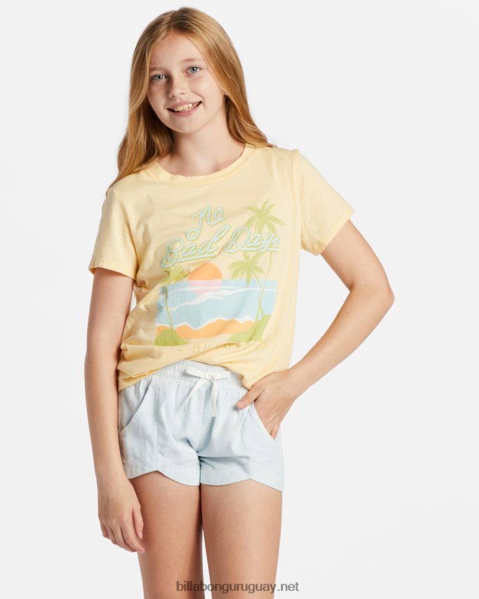 pantalones cortos con cintura elástica locos por ti chicas cambray ligero DR68442601 Billabong