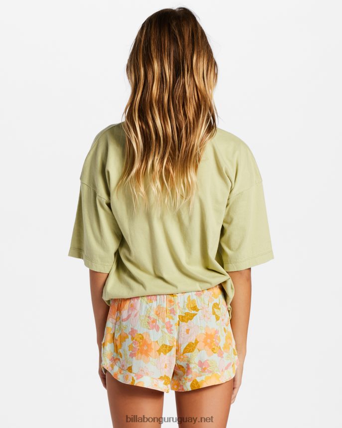pantalones cortos con cintura elástica locos por ti chicas espuma marina DR68442628 Billabong