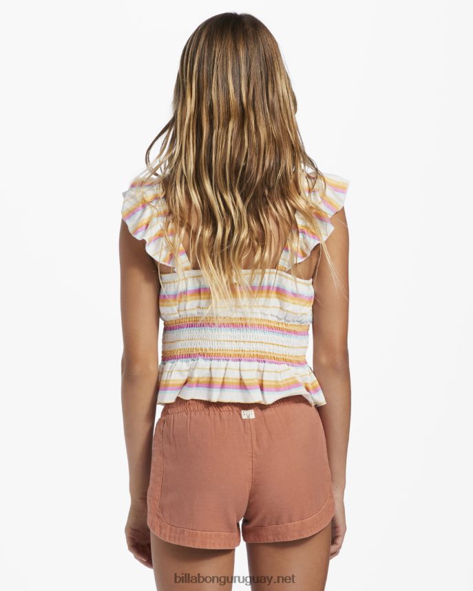 pantalones cortos con cintura elástica locos por ti chicas ladrillo DR68442767 Billabong