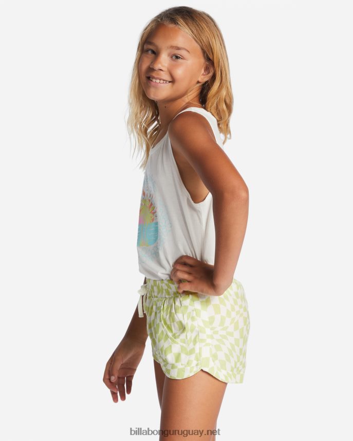 pantalones cortos con cintura elástica locos por ti chicas lima claro DR68442763 Billabong