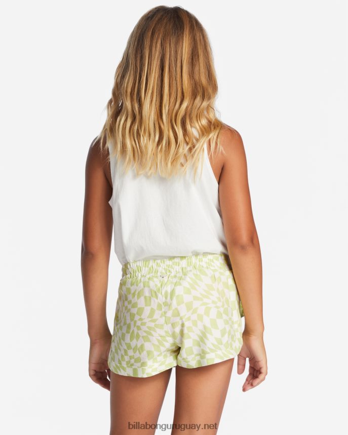 pantalones cortos con cintura elástica locos por ti chicas lima claro DR68442763 Billabong