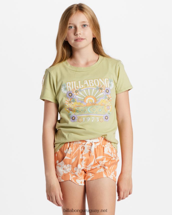 pantalones cortos con cintura elástica locos por ti chicas mandarina picante DR68442656 Billabong