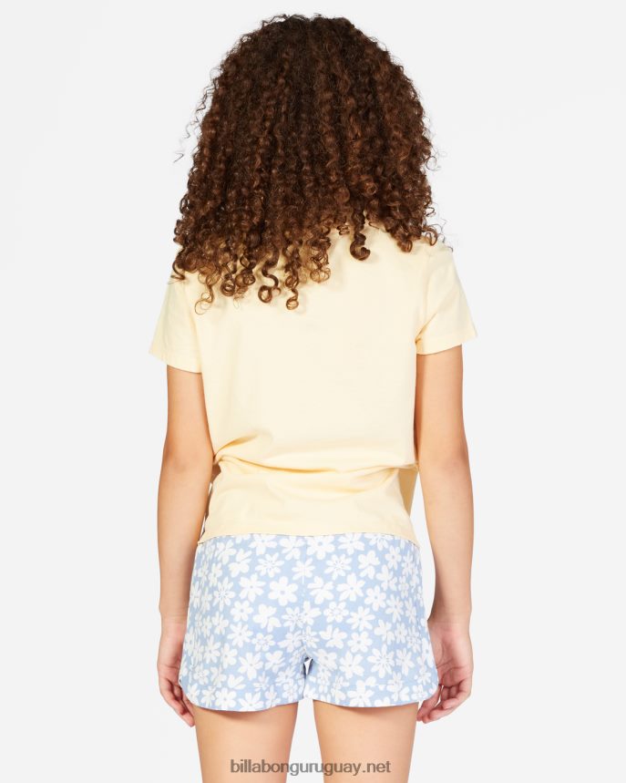 pantalones cortos con cintura elástica locos por ti chicas pantano azul DR68442833 Billabong