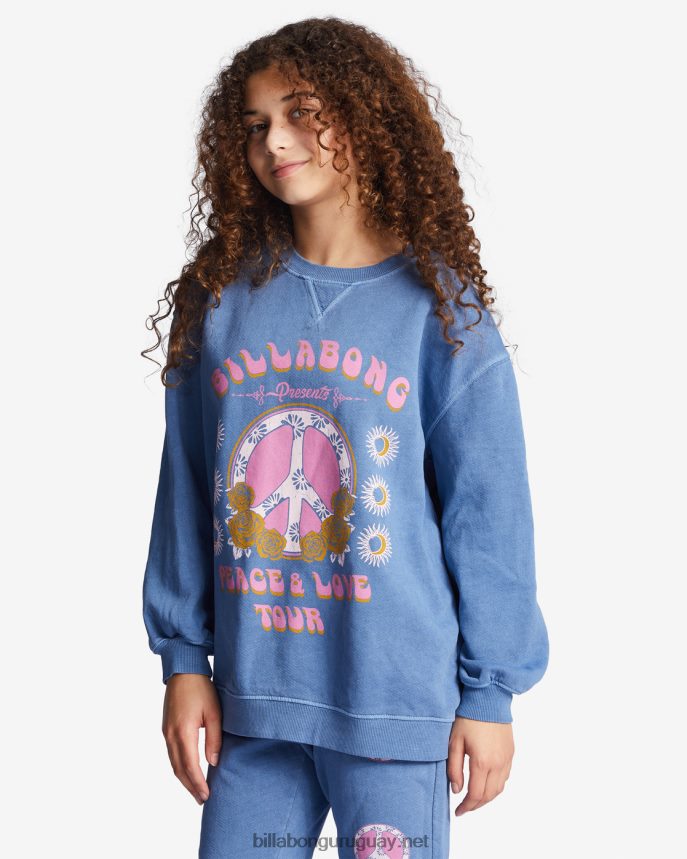 sudadera haciendo olas con cuello redondo chicas cosecha mediana DR68442793 Billabong