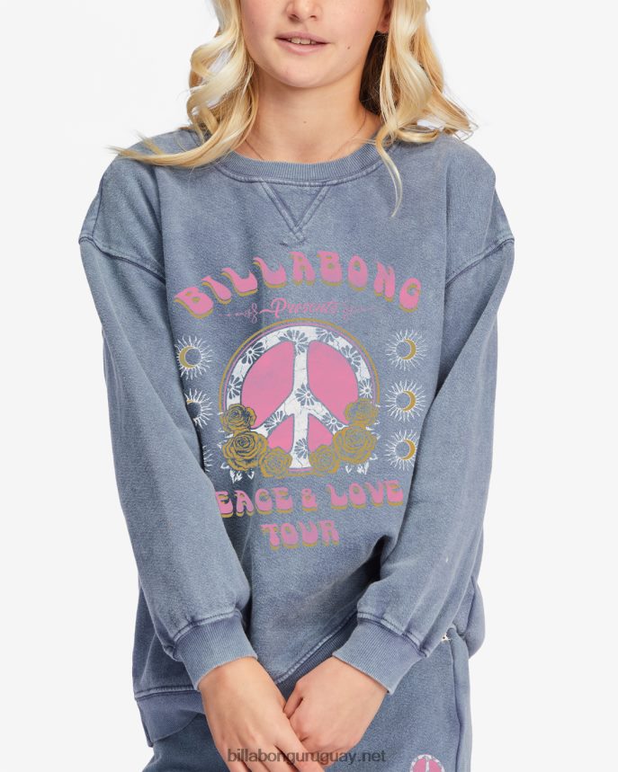 sudadera haciendo olas con cuello redondo chicas cosecha mediana DR68442793 Billabong