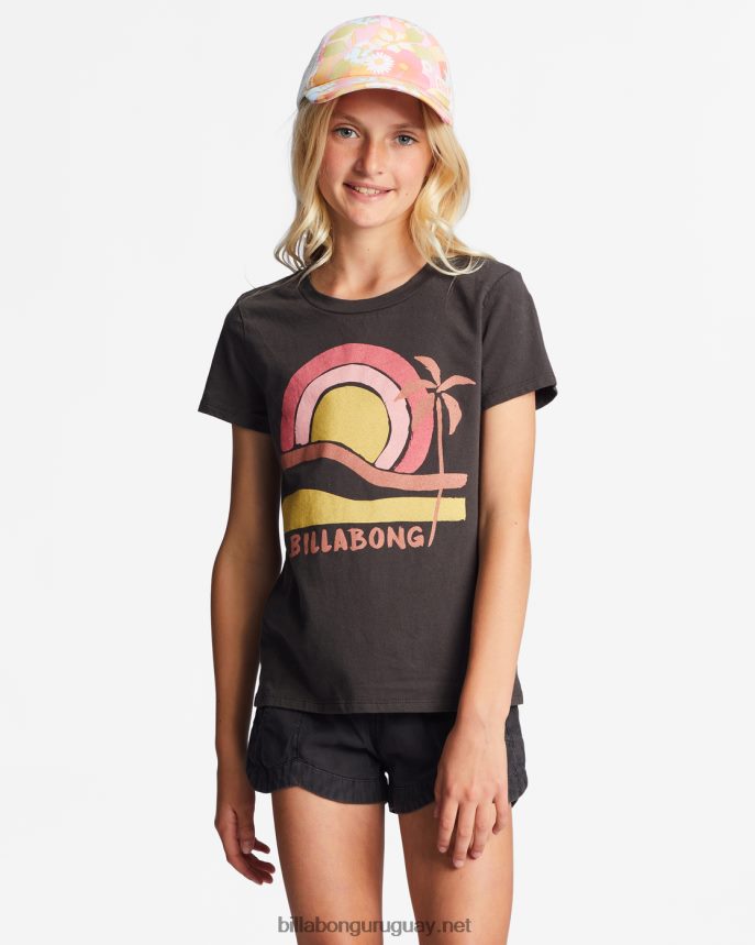 4-16 camiseta oversize levantada chicas apagado negro DR68442769 Billabong