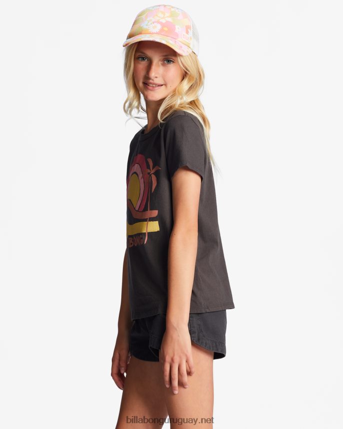 4-16 camiseta oversize levantada chicas apagado negro DR68442769 Billabong