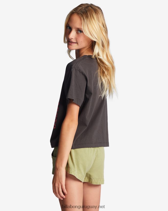 4-16 let go to paradise camiseta cuadrada chicas apagado negro DR68442681 Billabong