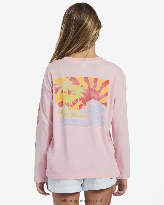 camiseta 4-16 olas de la mañana chicas Rosa suave DR68442734 Billabong