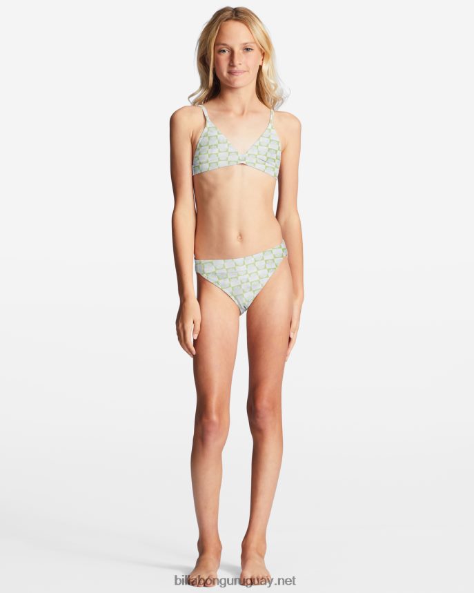 4-16 conjunto de bikini triangular de dos piezas Daze All Day chicas prado de musgo DR68442740 Billabong