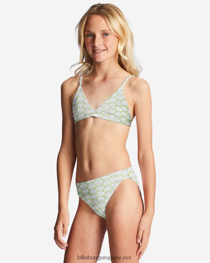4-16 conjunto de bikini triangular de dos piezas Daze All Day chicas prado de musgo DR68442740 Billabong