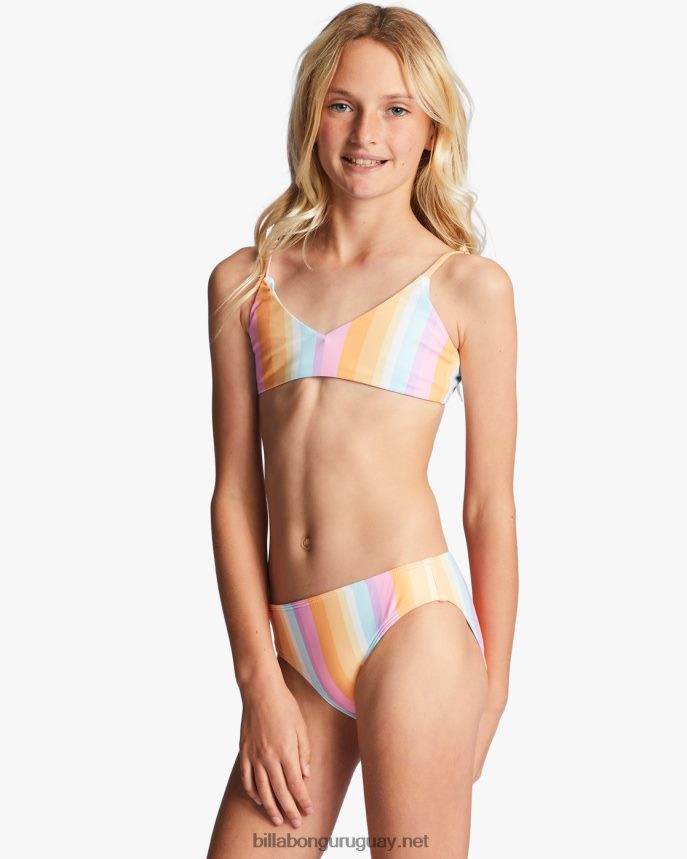 4-16 on the bright side bikini trilette reversible de dos piezas chicas multi DR68442720 Billabong