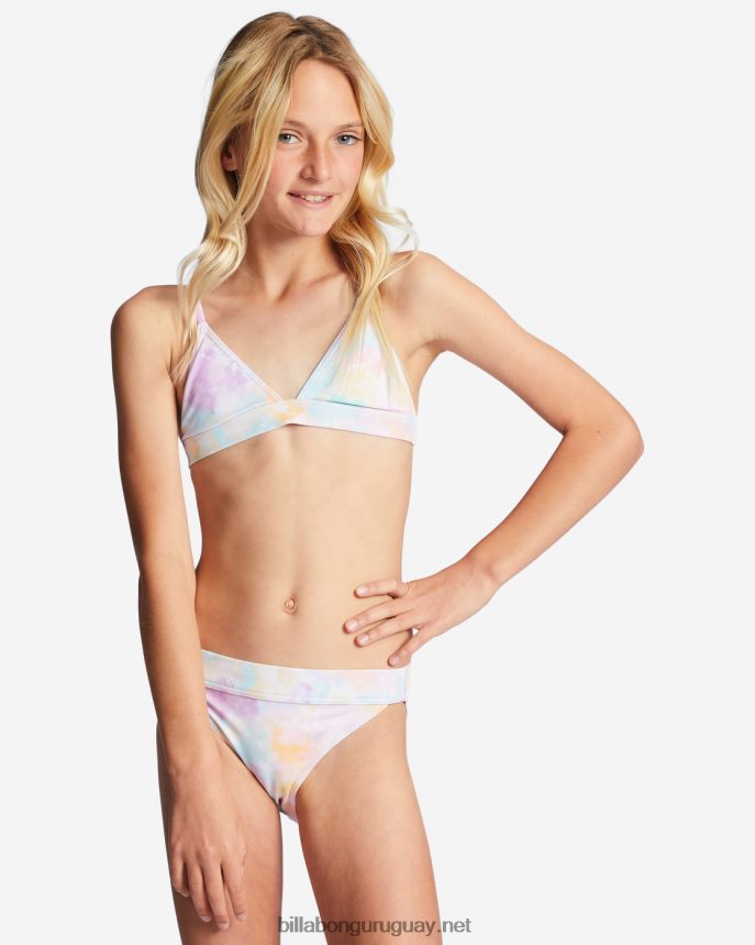 4-16 time for tie dye triángulo conjunto de bikini de dos piezas chicas multi DR68442773 Billabong