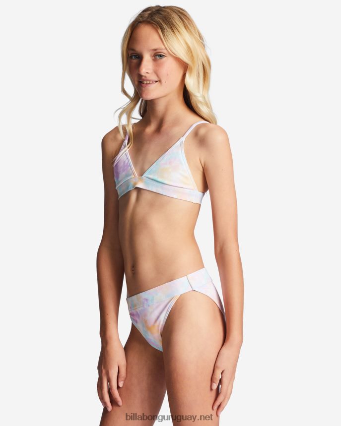 4-16 time for tie dye triángulo conjunto de bikini de dos piezas chicas multi DR68442773 Billabong