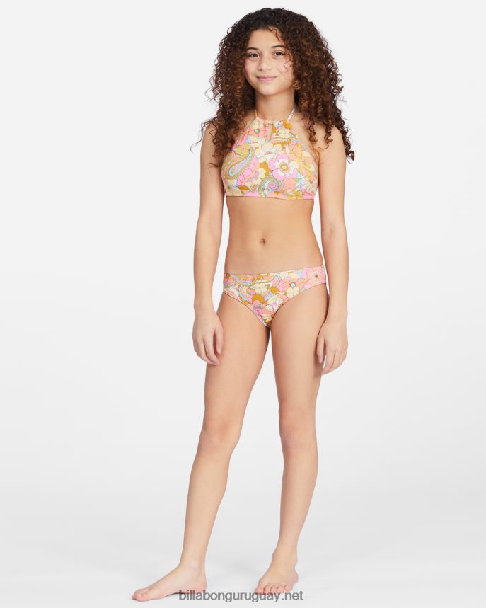 ¿No es ella un hermoso conjunto de bikini de cuello alto chicas multi DR68442779 Billabong