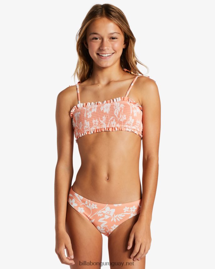 bikini island in the sun de dos piezas con nido de abeja chicas mandarina picante DR68442669 Billabong