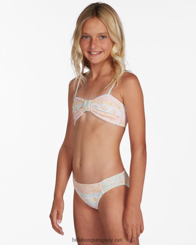 conjunto de bikini bandeau a capas con lengüeta de amor chicas multi DR68442810 Billabong