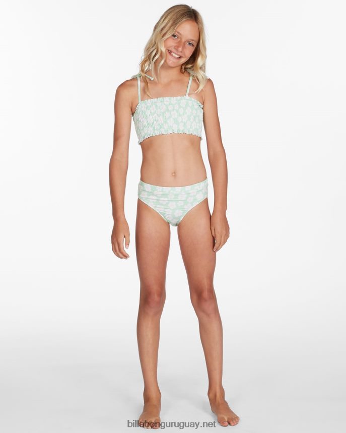 conjunto de bikini con top fruncido ditsy love chicas gotas de miel DR68442677 Billabong