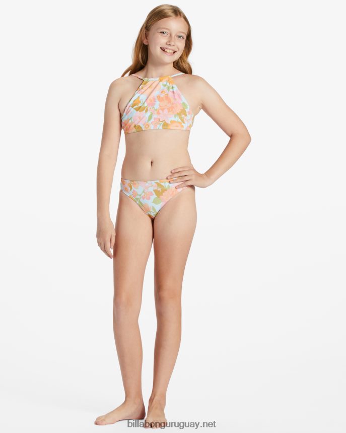 conjunto de bikini de cuello alto de dos piezas deslumbrante chicas multi DR68442672 Billabong