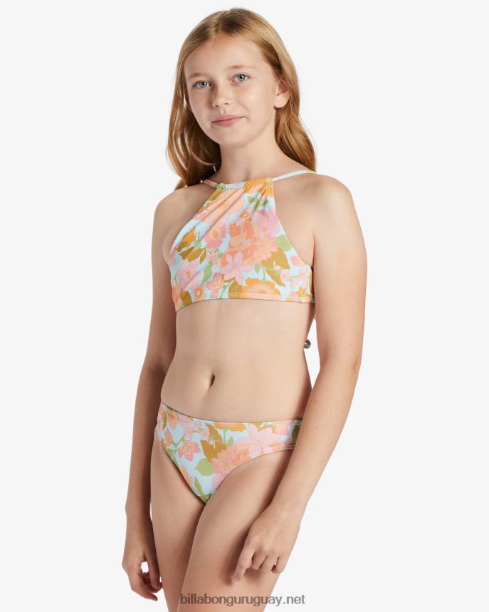 conjunto de bikini de cuello alto de dos piezas deslumbrante chicas multi DR68442672 Billabong