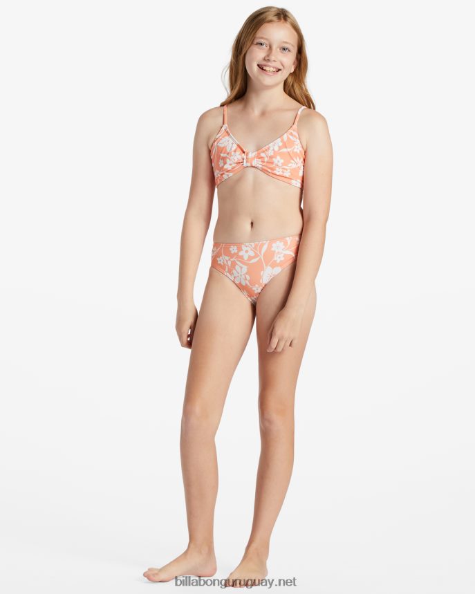 conjunto de bikini triangular de dos piezas island in the sun chicas mandarina picante DR68442671 Billabong