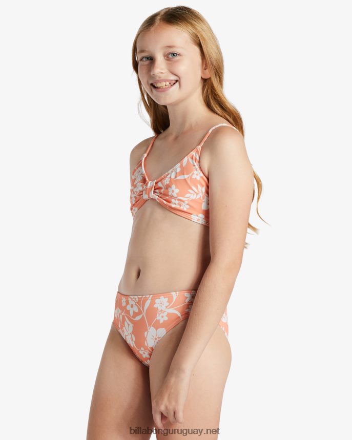 conjunto de bikini triangular de dos piezas island in the sun chicas mandarina picante DR68442671 Billabong
