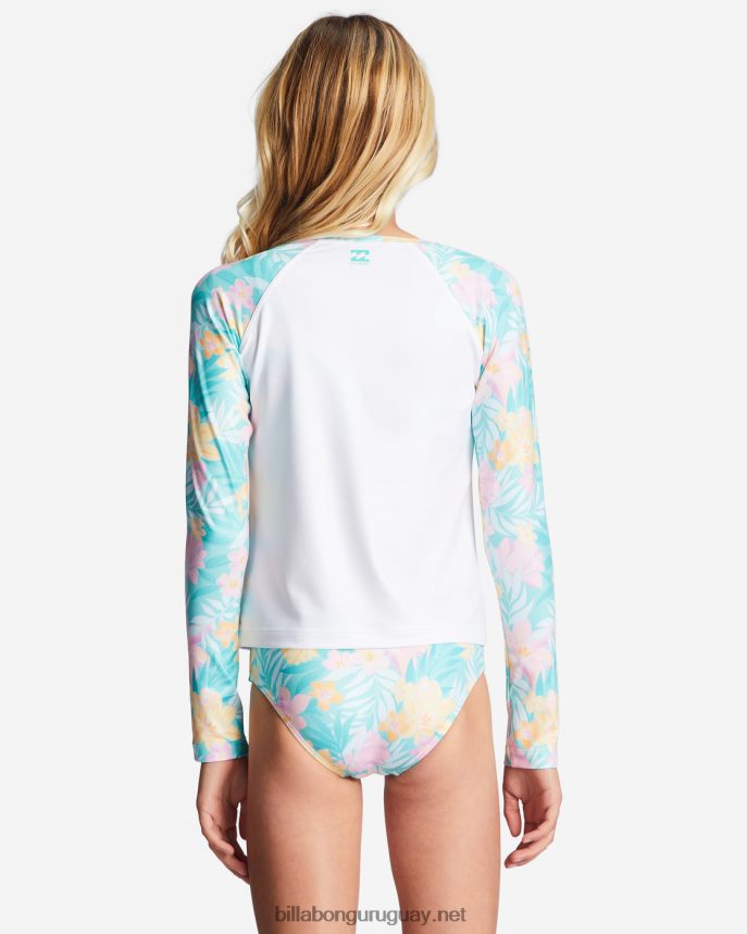 4-16 sirena se siente manga larga upf 50 rashguard chicas blanco DR68442698 Billabong