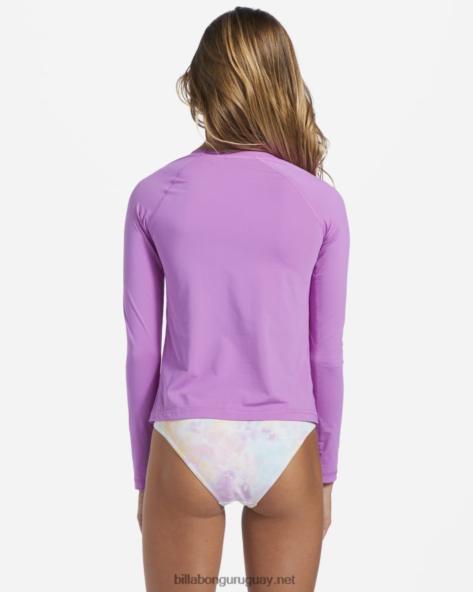 Rashguard de manga larga surfdaze upf 50 de 4-16 núcleos chicas orquídea brillante DR68442783 Billabong