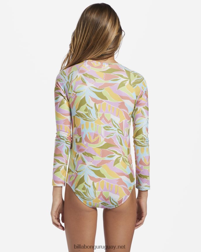 traje de baño de una pieza de manga larga upf 50 de tropic crush chicas multi DR68442604 Billabong