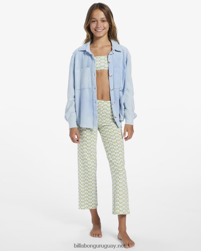 4-16 pantalones cortos rectos de cintura alta chicas prado de musgo DR68442706 Billabong