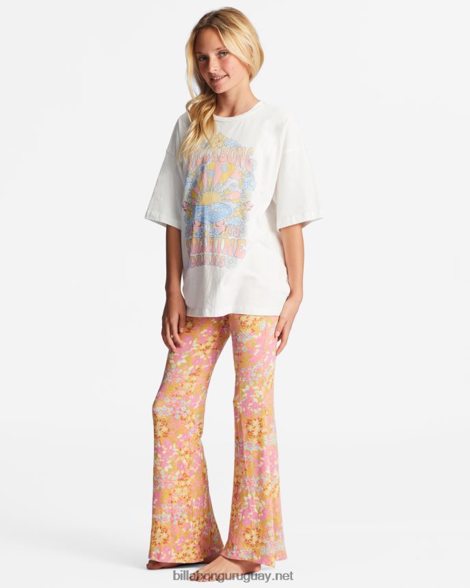dime cómodos pantalones acampanados de talle alto chicas Rosa suave DR68442711 Billabong