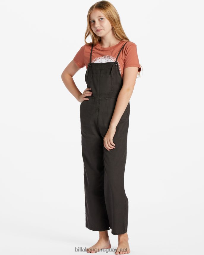 overoles jr de longitudes salvajes chicas apagado negro DR68442602 Billabong