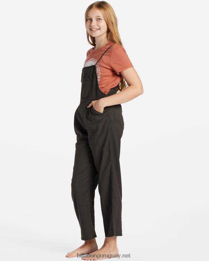 overoles jr de longitudes salvajes chicas apagado negro DR68442602 Billabong
