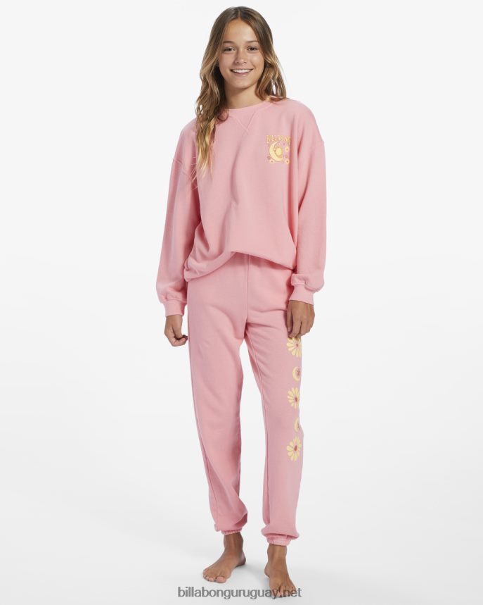 pantalones de chándal de cintura alta que hacen olas chicas guiño rosa DR68442603 Billabong