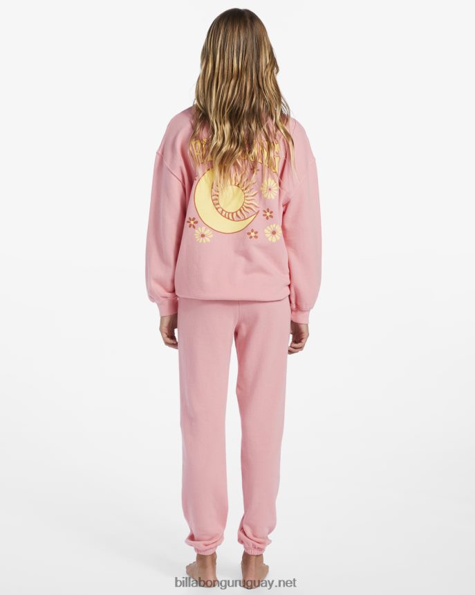 pantalones de chándal de cintura alta que hacen olas chicas guiño rosa DR68442603 Billabong