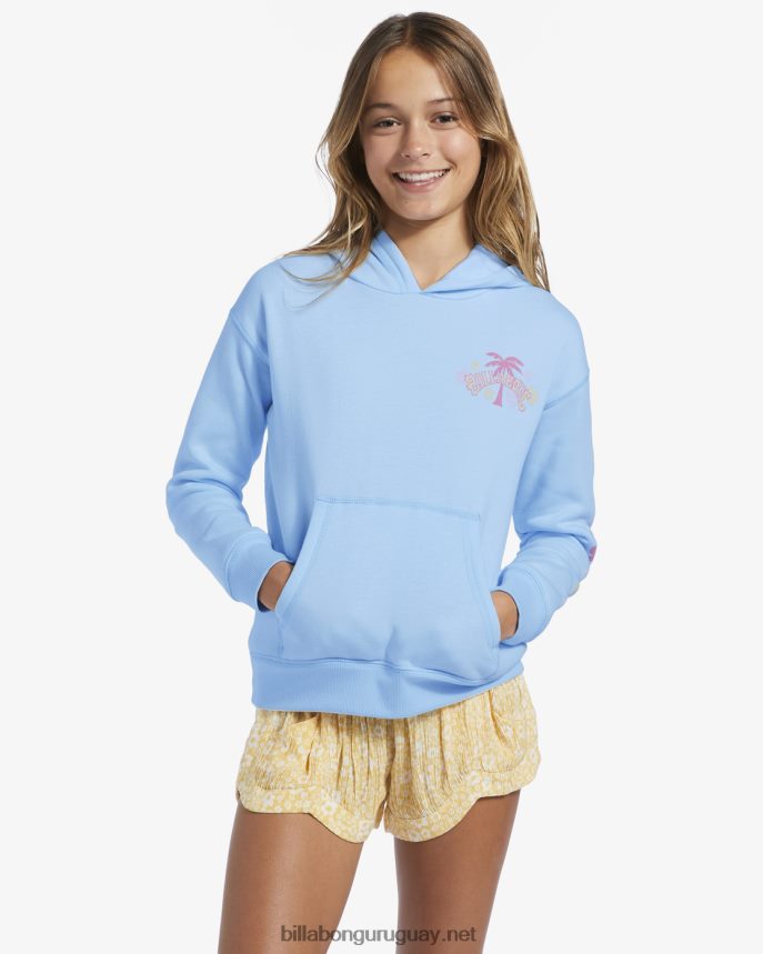 4-16 sudadera con capucha cosita feliz chicas pájaro cantor azul DR68442713 Billabong