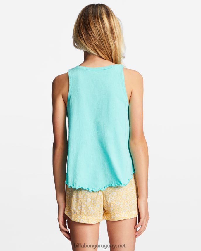 4-16 aquí viene la camiseta sin mangas para el sol chicas laguna de luz DR68442760 Billabong
