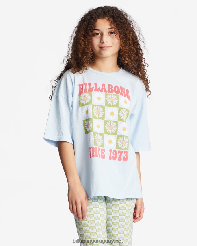 4-16 deja que la felicidad florezca camiseta sin mangas chicas pájaro cantor azul DR68442688 Billabong