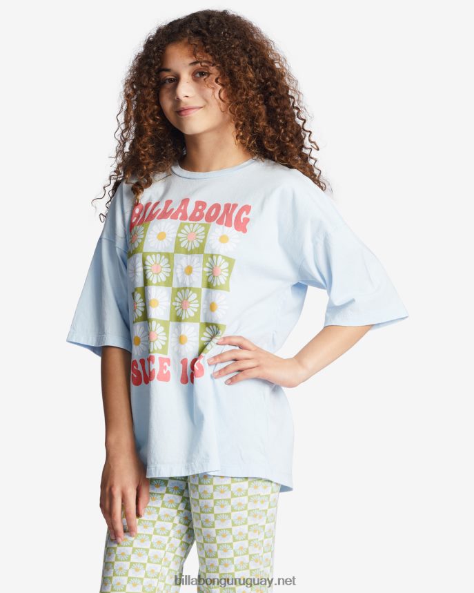 4-16 deja que la felicidad florezca camiseta sin mangas chicas pájaro cantor azul DR68442688 Billabong