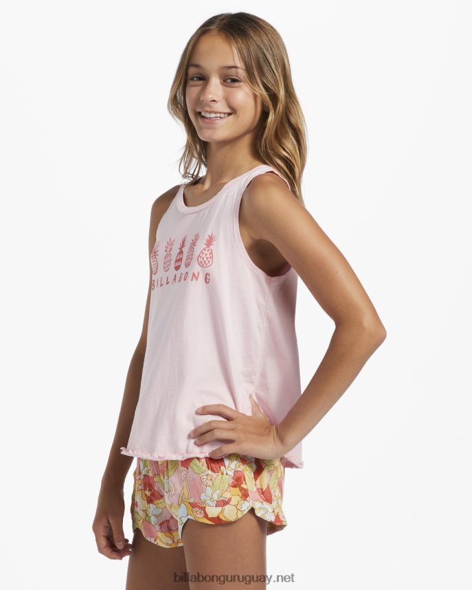 4-16 hazlo camiseta sin mangas tropical chicas Rosa suave DR68442746 Billabong