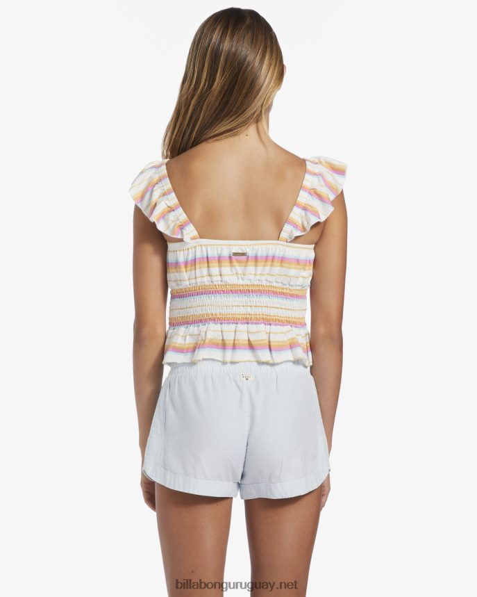 4-16 springtime dreams top de tiras con fruncido chicas rosa feliz DR68442697 Billabong
