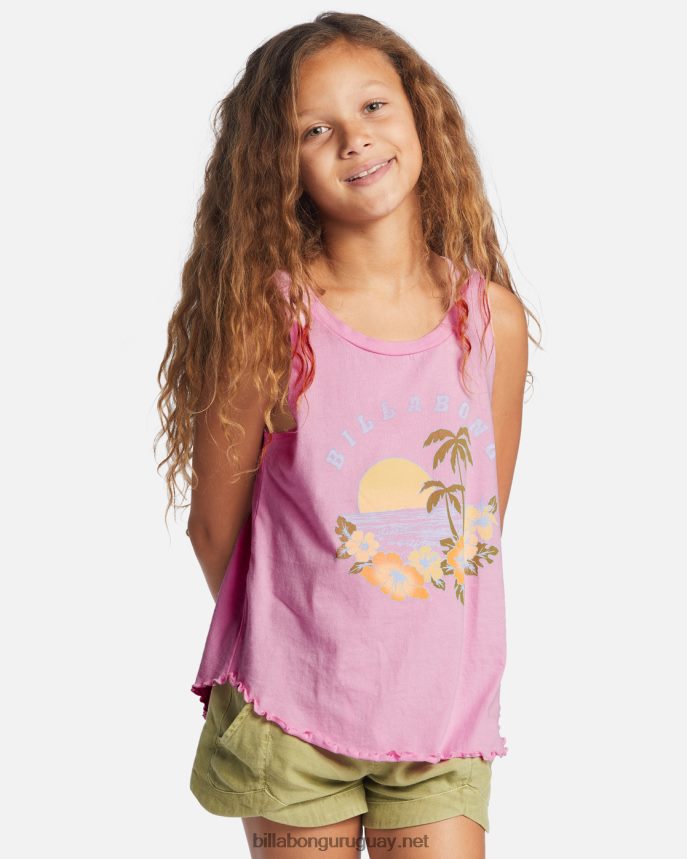 camiseta sin mangas de la patrulla del amanecer chicas senderos rosas DR68442668 Billabong