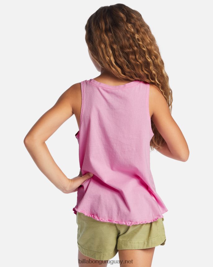 camiseta sin mangas de la patrulla del amanecer chicas senderos rosas DR68442668 Billabong