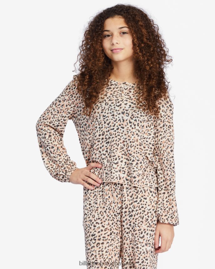 top henley de manga larga feliz chicas animal DR68442807 Billabong