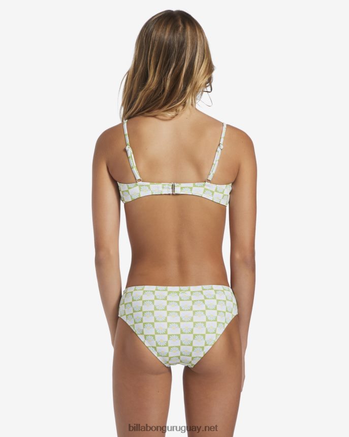 4-16 Daze All Day conjunto de baño de dos piezas fruncido chicas prado de musgo DR68442726 Billabong