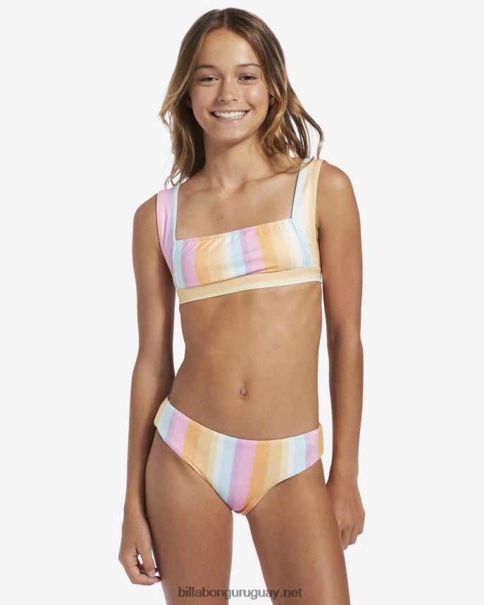 4-16 on the bright side conjunto de baño de dos piezas con tanque reversible chicas multi DR68442738 Billabong