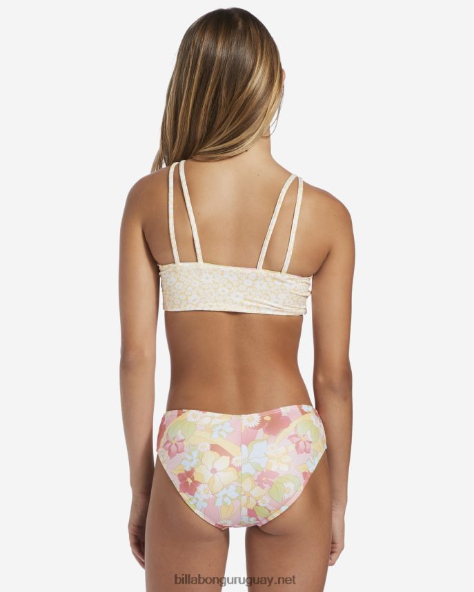 4-16 sunbeams forever conjunto de baño de dos piezas con cuello alto chicas multi DR68442777 Billabong