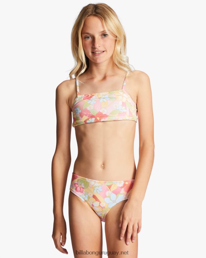 4-16 sunbeams forever conjunto de baño reversible de dos piezas chicas multi DR68442727 Billabong